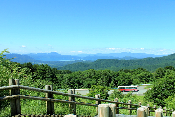 田沢湖を一望できます