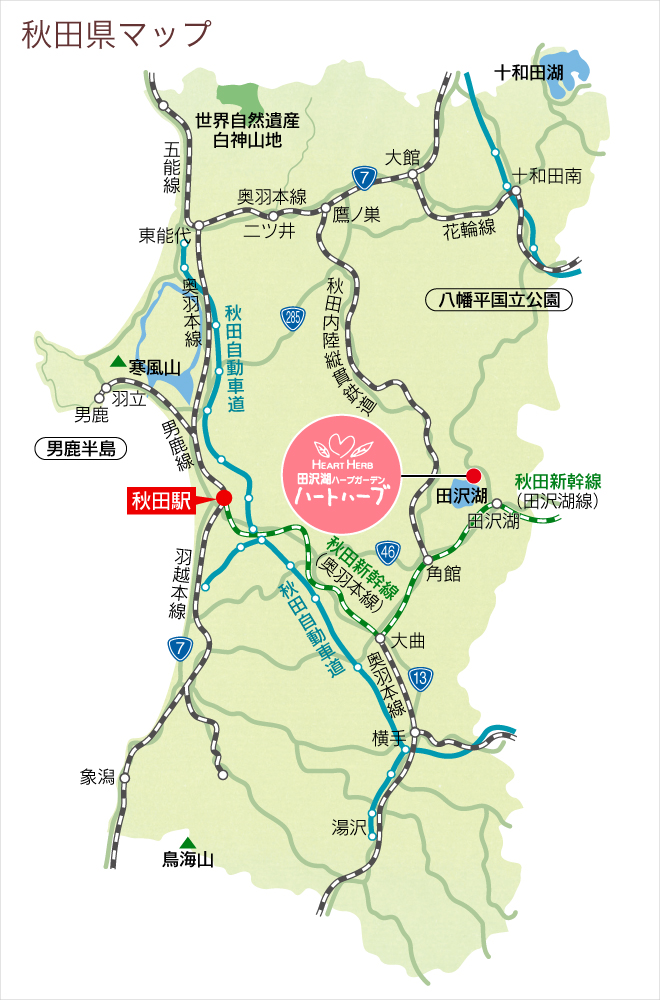秋田県マップ