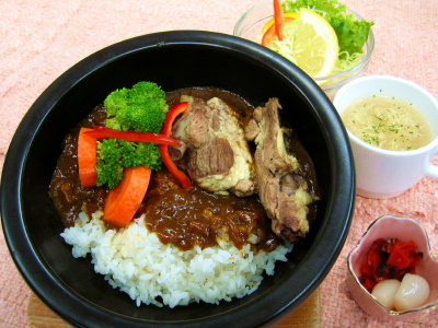 スペアリブ焼きカレー